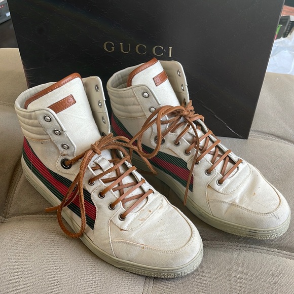 Gucci Other - MENS GUCCI CANVAS HIGH-TOP "ROMA" SNEAKERS SZ 9.5